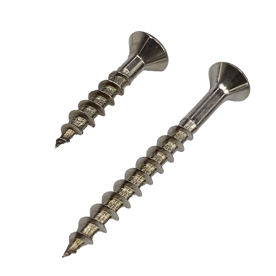 8g-10 x 50mm Countersunk Chipboard Self-Tapping Screw Square Drive G304 Stainless Steel