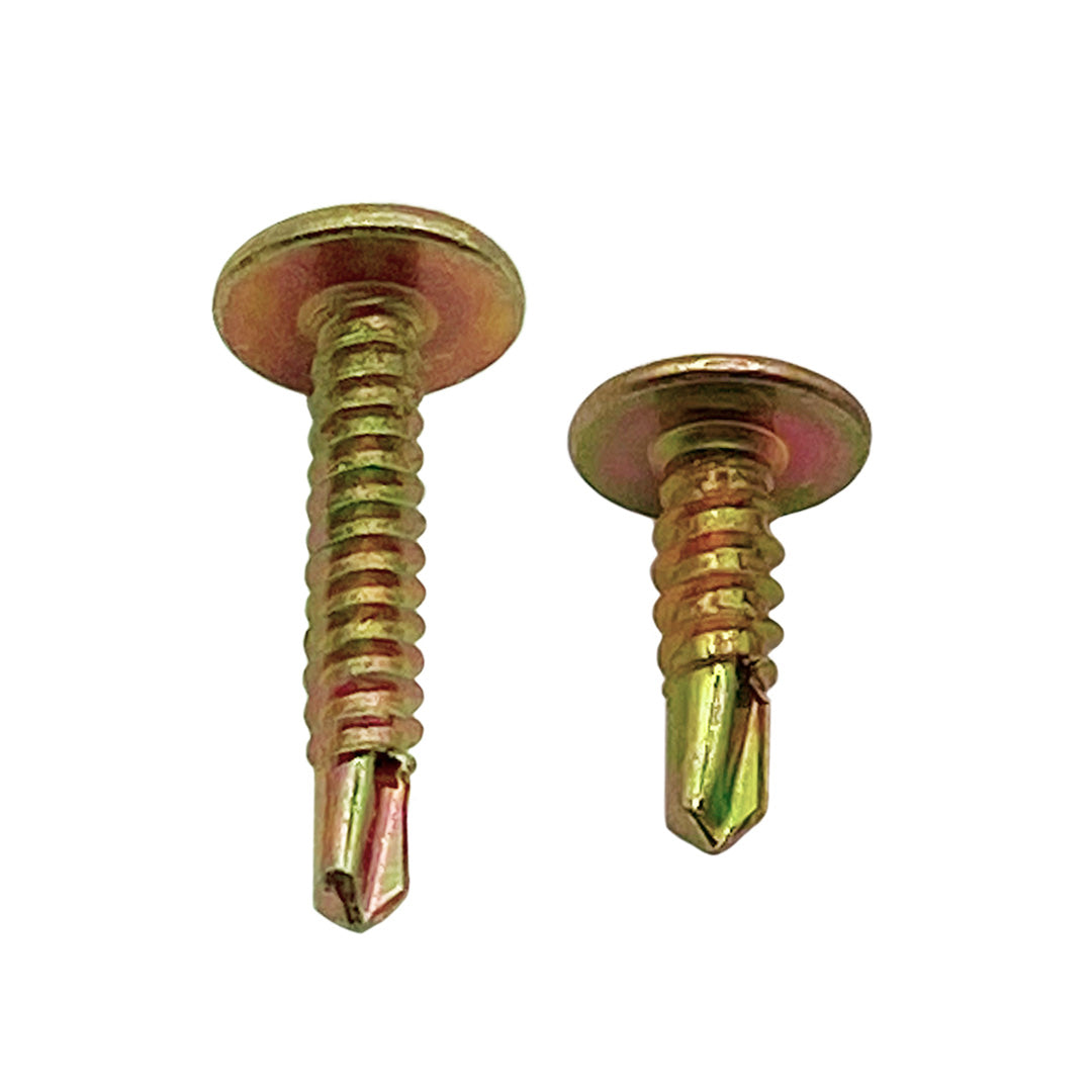 8g-18 x 12mm Button Self Drilling Screw Tek Phillips Zinc Yellow