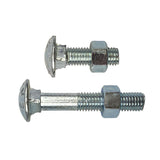 M8 x 65mm Cup Head Bolt & Nut Class 4.6 Zinc