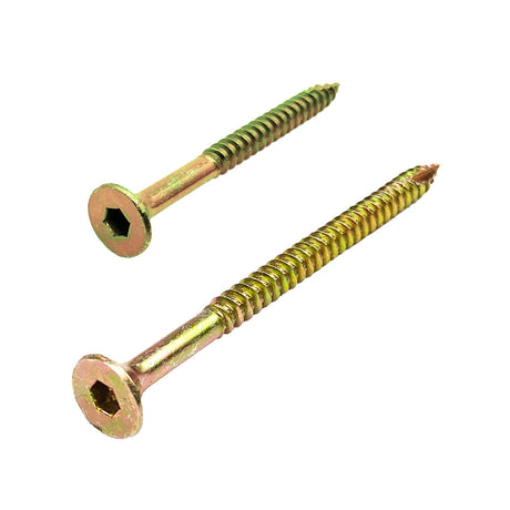 14g-10 x 150mm Bugle Batten Screw T17 (Type 17) Hex Drive Self Drilling Zinc Yellow