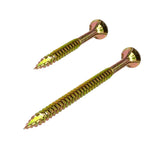 14g-10 x 75mm Bugle Batten Screw T17 (Type 17) Hex Drive Self Drilling Zinc Yellow
