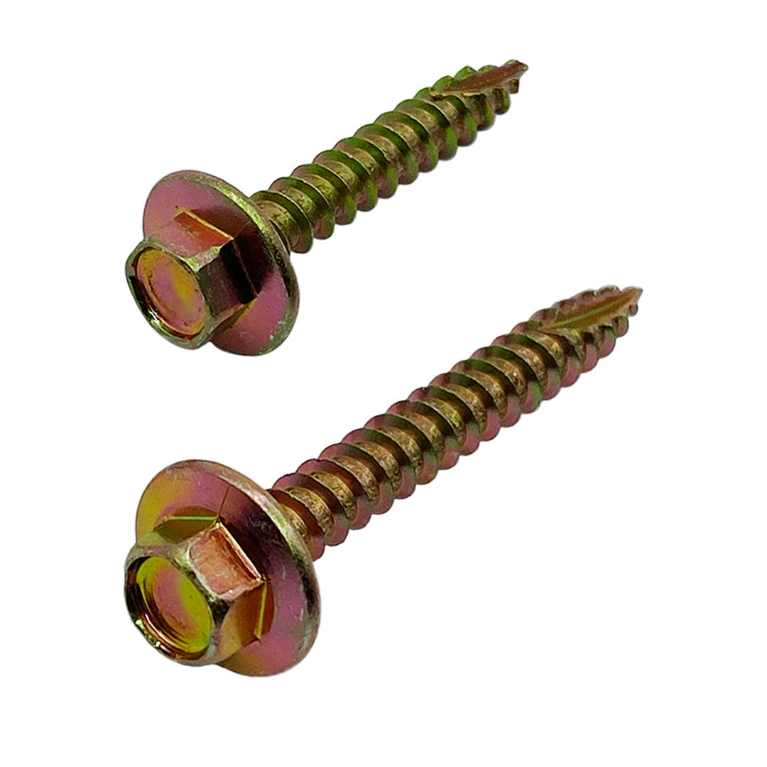 10g-12 x 20mm T17 (Type 17) Hex Head Self Drilling Screw Tek Zinc Yellow