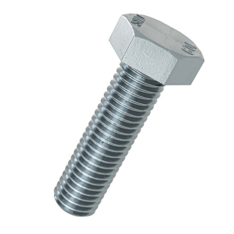 M6 x 25mm 1.00p Metric Coarse Hex Set Screw High Tensile Class 10.9 Zinc Plated