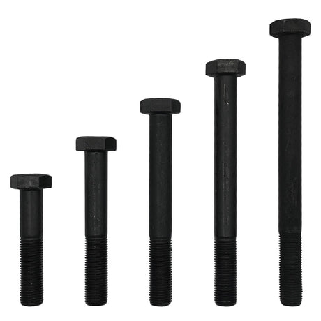 M12 x 100mm 1.25p Metric Fine Hex Bolt High Tensile Class 8.8 Black DMS Fasteners