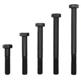 M12 x 220mm 1.75p Metric Coarse Hex Bolt High Tensile Class 8.8 Black DMS Fasteners