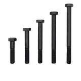 M8 x 80mm 1.25p Metric Coarse Hex Bolt High Tensile Class 12.9 Black