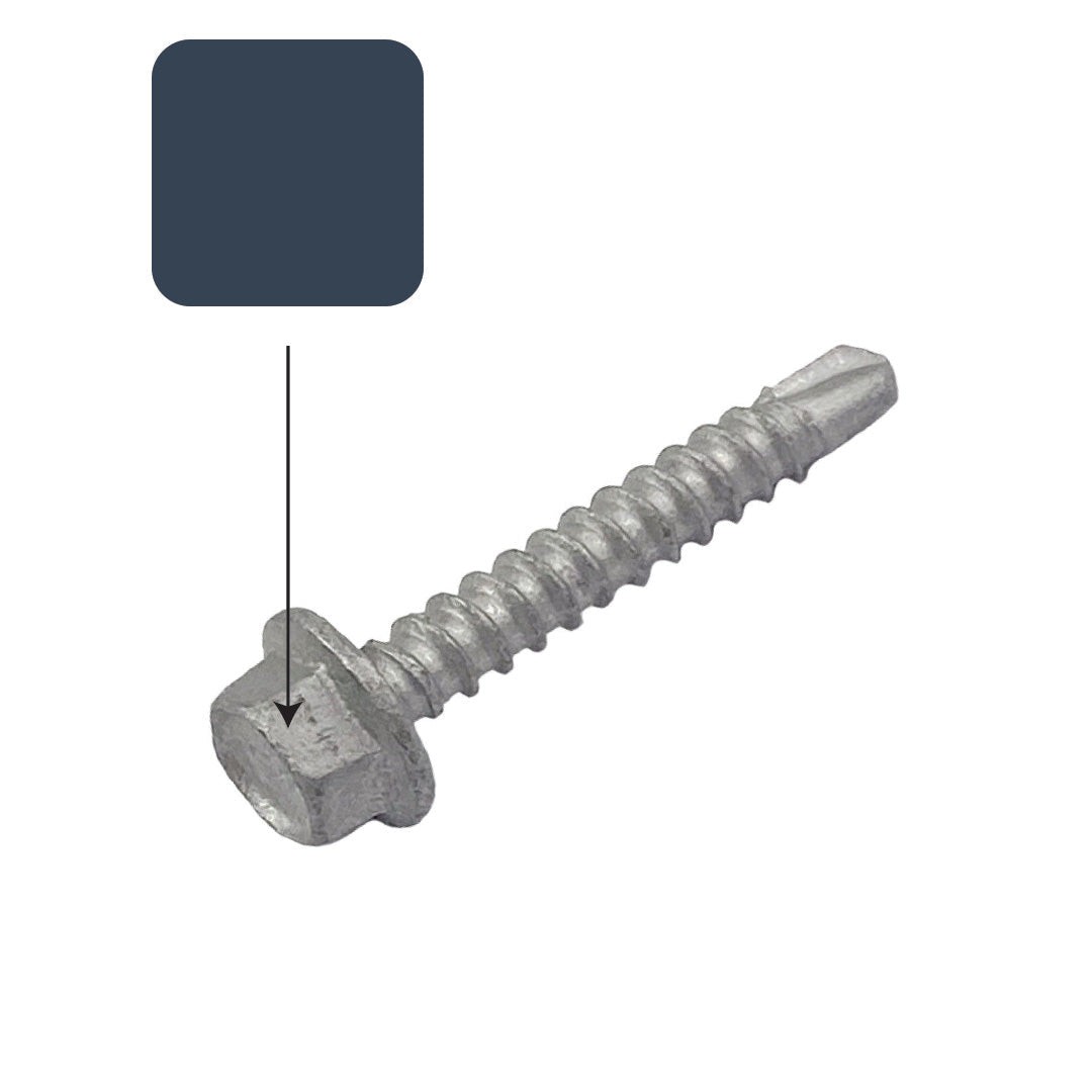 Blue Ridge Colorbond 10g-16 x 16mm Hex Head Self Drilling Screw Tek Galvanised