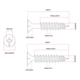 8g-10 x 65mm Countersunk Chipboard Self-Tapping Screw Phillips Zinc Yellow DMS Fasteners