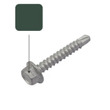 Cottage Green Colorbond 10g-16 x 16mm Hex Head Self Drilling Screw Tek Galvanised