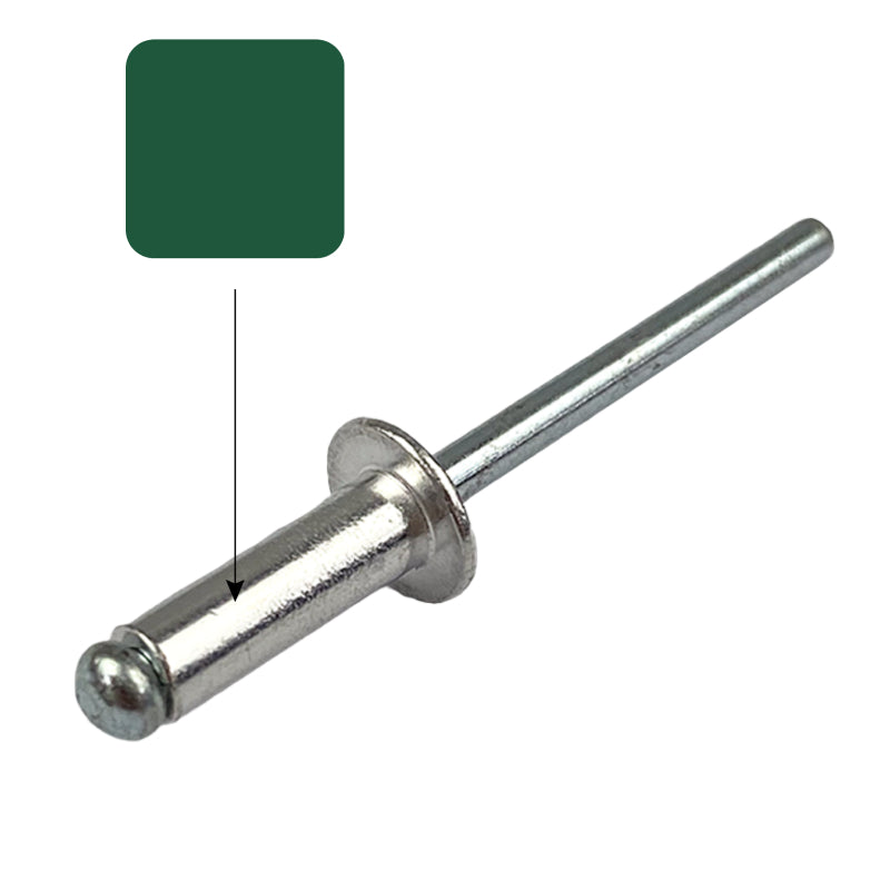 Cottage Green AS4-3 Rivet Dome Pop Blind (3.2mm x 8mm) Aluminium Steel