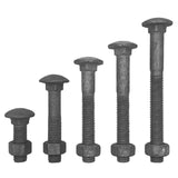 M16 x 170mm Cup Head Bolt & Nut Class 4.6 Galvanised DMS Fasteners