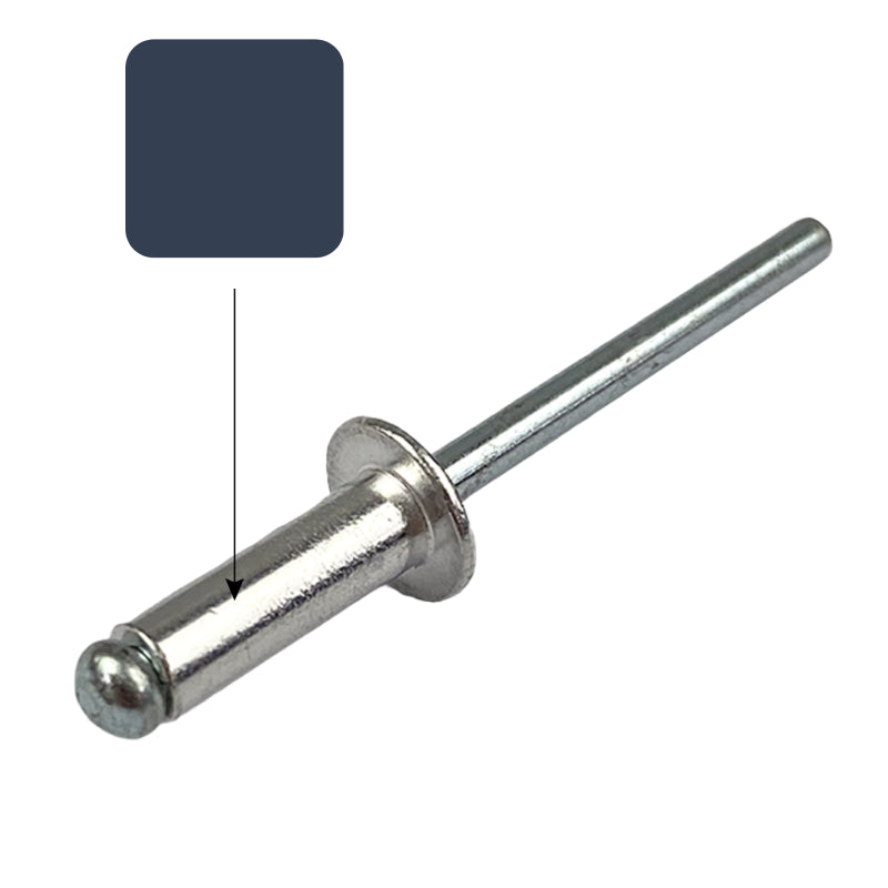 Deep Ocean (Mt. Blue) AS4-3 Rivet Dome Pop Blind (3.2mm x 8mm) Aluminium Steel