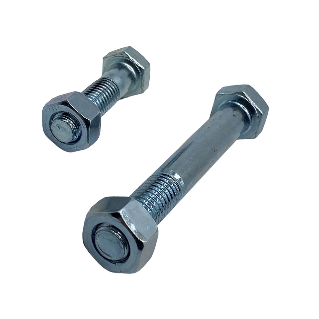 M12 x 40mm 1.75p Coarse Hex Bolt and Nut Mild Steel Class 4.6 Zinc Plated