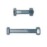 M12 x 60mm 1.75p Coarse Hex Bolt and Nut Mild Steel Class 4.6 Zinc Plated