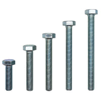 M8 x 30mm 1.25p Metric Coarse Hex Set Screw High Tensile Class 10.9 Zinc