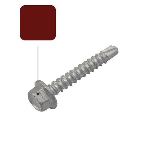 Manor Red Colorbond 10g-16 x 16mm Hex Head Self Drilling Screw Tek Galvanised