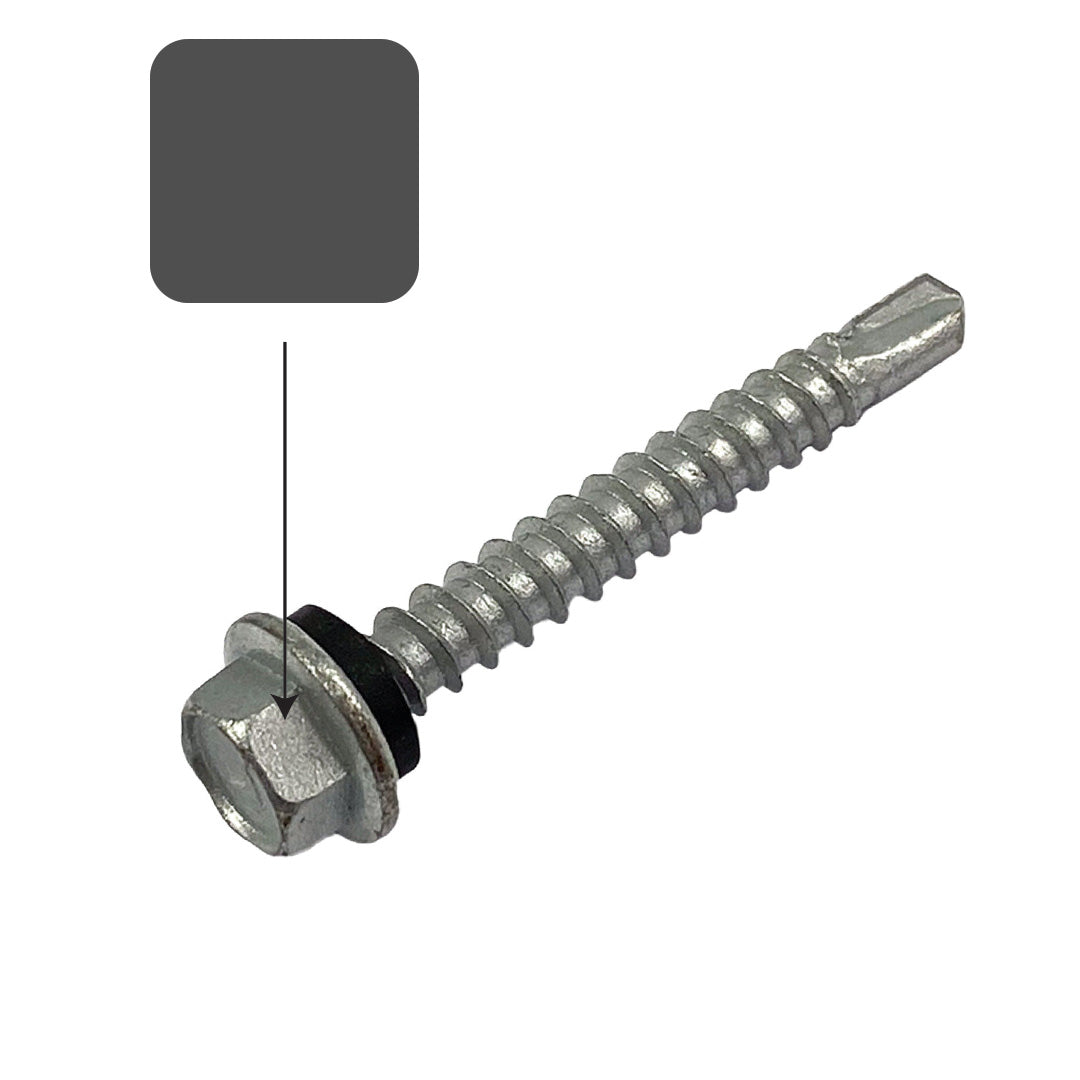 Monument Colorbond 10g-16 x 16mm Hex Head Self Drilling Screw Tek with NEO Seal Galvanised