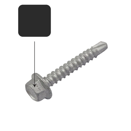 Night Sky Colorbond 10g-16 x 16mm Hex Head Self Drilling Screw Tek Galvanised