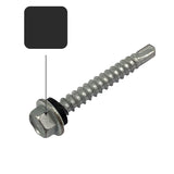 Night Sky Colorbond 10g-16 x 16mm Hex Head Self Drilling Screw Tek with NEO Seal Galvanised