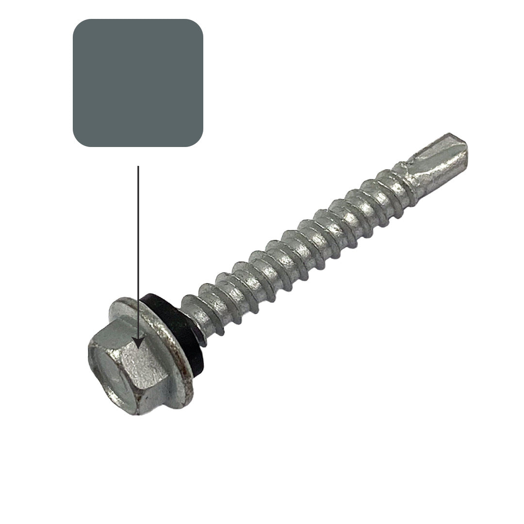 Plantation Colorbond 10g-16 x 16mm Hex Head Self Drilling Screw Tek with NEO Seal Galvanised