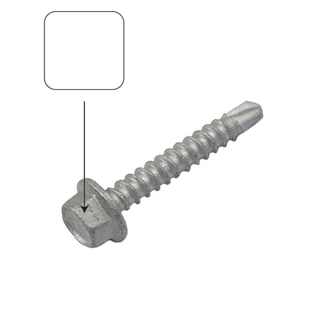 Pure White Colorbond 10g-16 x 16mm Hex Head Self Drilling Screw Tek Galvanised