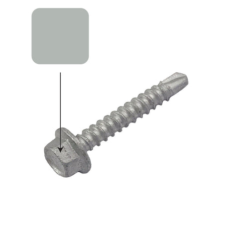 Shale Grey Colorbond 10g-16 x 16mm Hex Head Self Drilling Screw Tek Galvanised