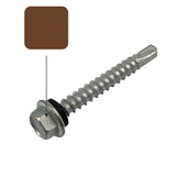 Terrain Colorbond 10g-16 x 16mm Hex Head Self Drilling Screw Tek with NEO Seal Galvanised