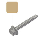 Wheat/Harvest Colorbond 10g-16 x 16mm Hex Head Self Drilling Screw Tek Galvanised