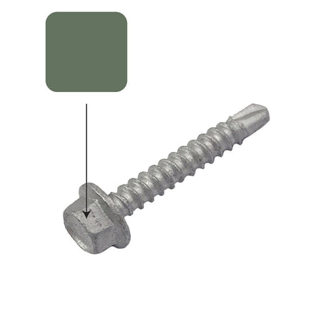 Wilderness Colorbond 10g-16 x 16mm Hex Head Self Drilling Screw Tek Galvanised