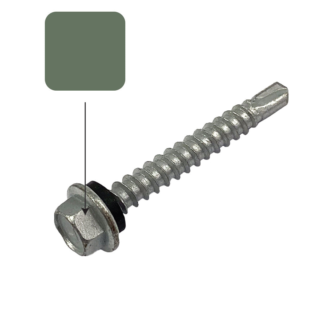 Wilderness Colorbond 10g-16 x 16mm Hex Head Self Drilling Screw Tek with NEO Seal Galvanised