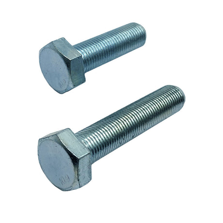 M12 x 25mm 1.50p Metric Fine Hex Set Screw High Tensile Class 10.9 Zinc Plated