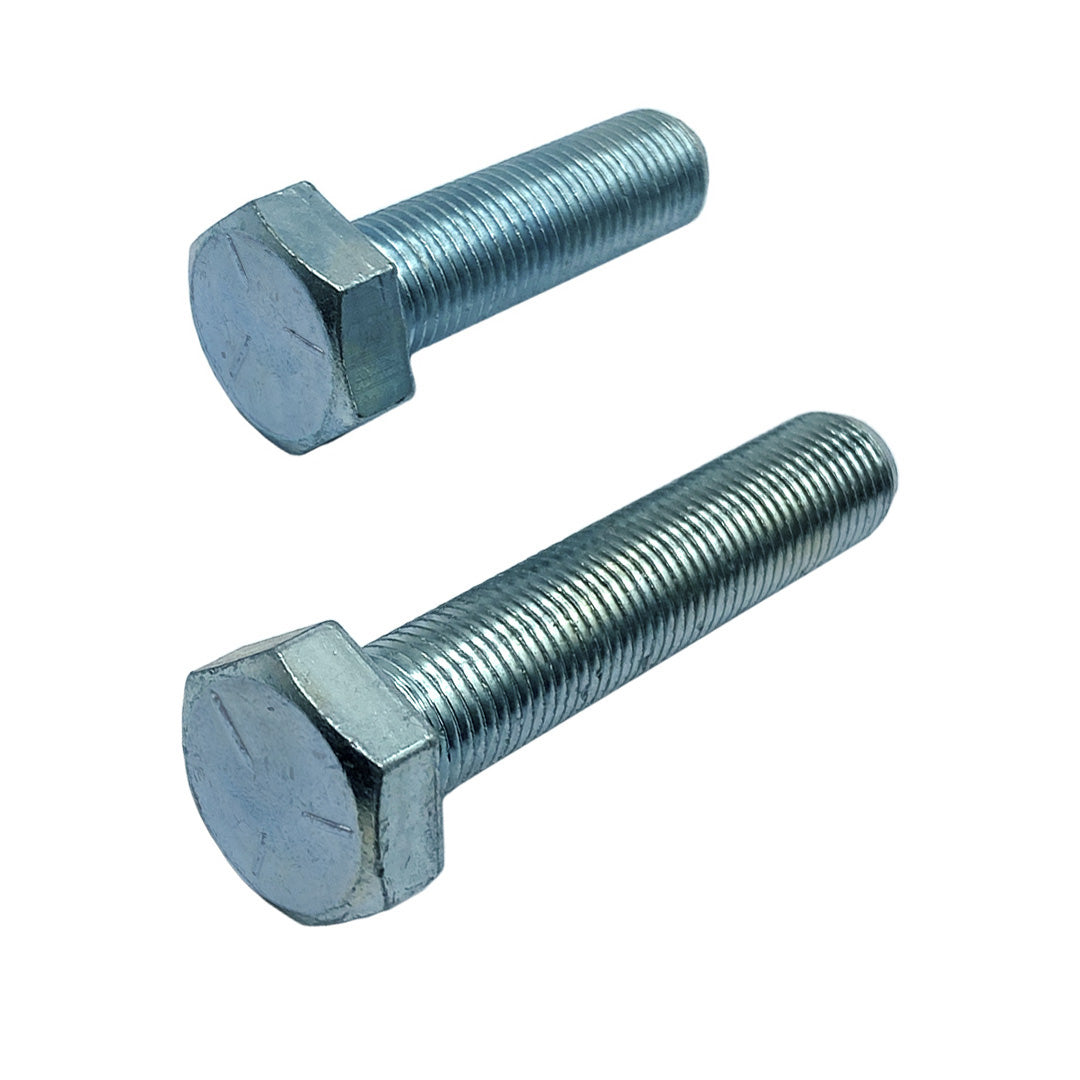 7/16" x 4" 20 TPI UNF Imperial Fine Hex Set Screw High Tensile Grade 5 Zinc