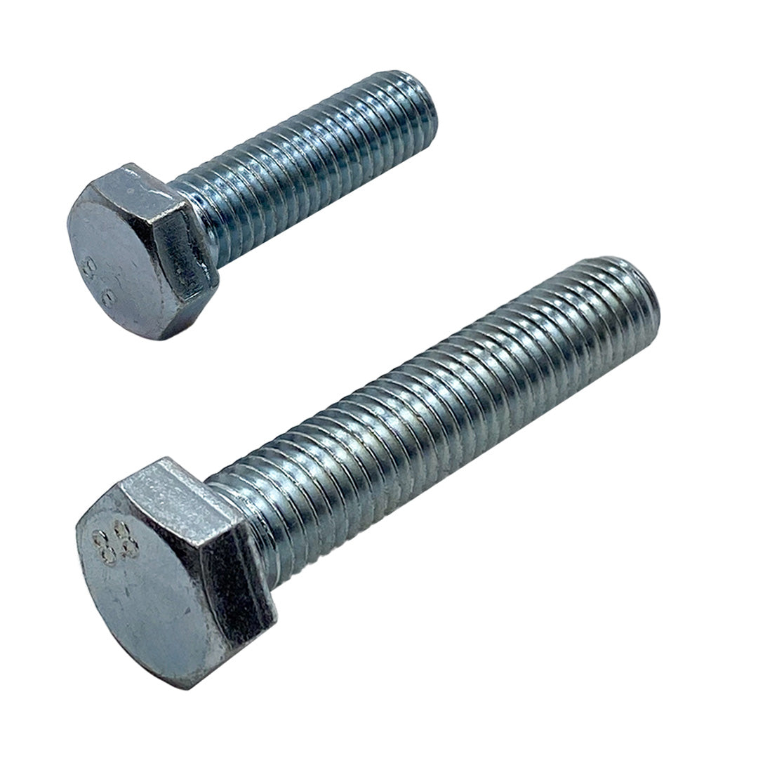 M6 x 80mm 1.00p Metric Coarse Hex Set Screw High Tensile Class 8.8 Zinc