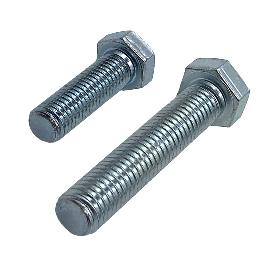 M10 x 25mm 1.50p Metric Coarse Hex Set Screw High Tensile Class 10.9 Zinc Plated